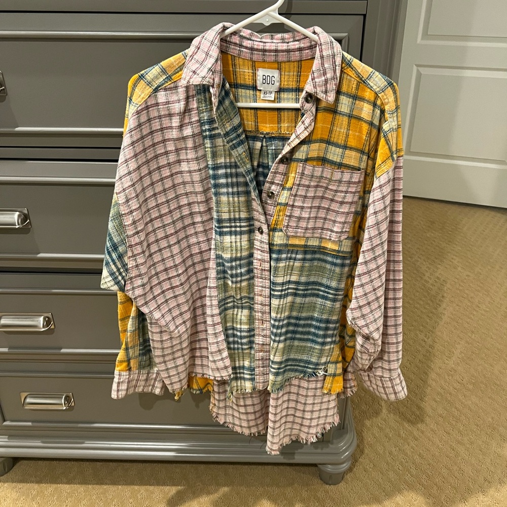 BDG Ted Patchwork Flannel Shirt